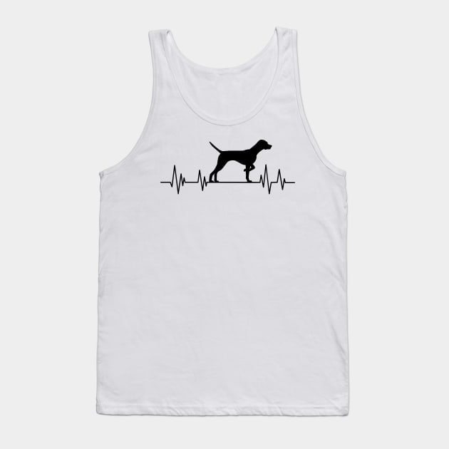 pointer Heartbeat dog Heartbeat pointer Silhouette Tank Top by mezy